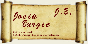 Josip Burgić vizit kartica
